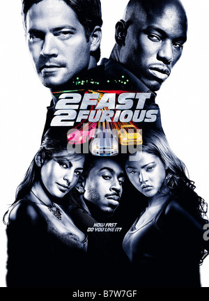 Deux deux Fast Furious Année : 2003 USA affiche, poster Réalisateur : John Singleton Banque D'Images