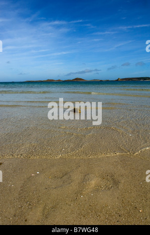 Blockhaus Point beach. Tresco Penzance Cornwall England UK Banque D'Images