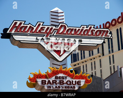 Inscrivez-vous à la Harley Davidson Las Vegas Cafe Banque D'Images