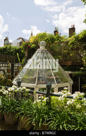 Serre victorienne à Londres jardin sur le toit Banque D'Images