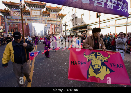 Défilé du nouvel an chinois Banque D'Images