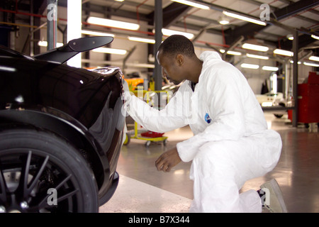 La ligne de production chez Lotus Cars Norfolk UK Banque D'Images