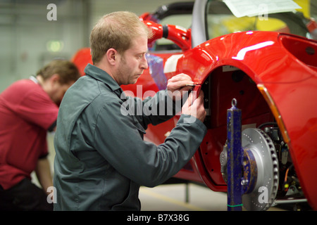 La ligne de production chez Lotus Cars Norfolk UK Banque D'Images