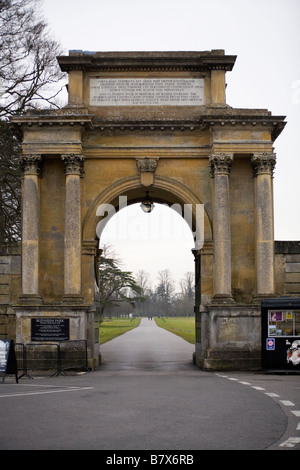 Arc de Triomphe - également connu sous le nom de Gate Woodstock - l'entrée à Blenheim Palace, au cours de l'hiver. (45) Banque D'Images