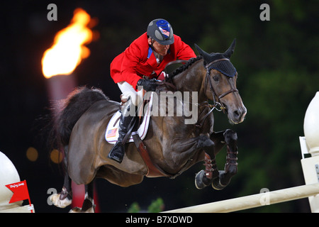 Simpson, USA 18 août 2008 Equestrian pendant les Jeux Olympiques d'été de 2008 à la compétition de saut à Shatin Hong Kong Chine Photo par Yusuke Nakanishi AFLO SPORT 1090 Banque D'Images