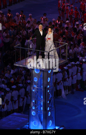 Song Zuying Placido Domingo le 24 août 2008 Cérémonie de Clôture Cérémonie de clôture pour les Jeux Olympiques de Beijing 2008 à l'échelle nationale Banque D'Images