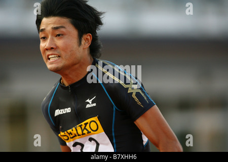 Shingo Suetsugu JPN 23 SEPTEMBRE 2008 Athlétisme SEIKO SUPER TRACK AND FIELD RÉPONDRE À KAWASAKI 2008 Mens 100m au stade final Todoroki Kanagawa Japon Photo de YUTAKA AFLO SPORT 1040 Banque D'Images