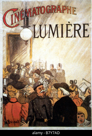 Cinematographe lumière l'affiche annonçant les frères Lumière cinematographe 1986 Banque D'Images