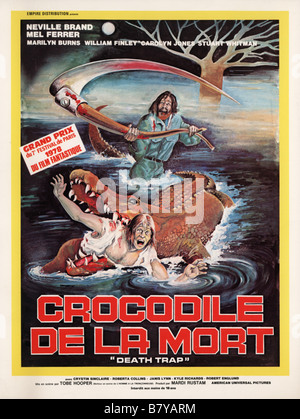 Crocodile de la mort dévoré vivant / Death Trap Année : 1977 USA Réalisateur : Tobe Hooper Poster (Fr) Banque D'Images