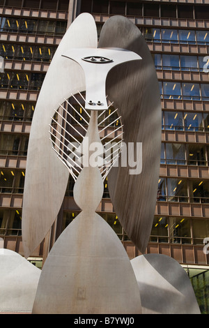 Chicago Illinois Untitled Picasso sculpture dans Daley Plaza art public iconique Banque D'Images