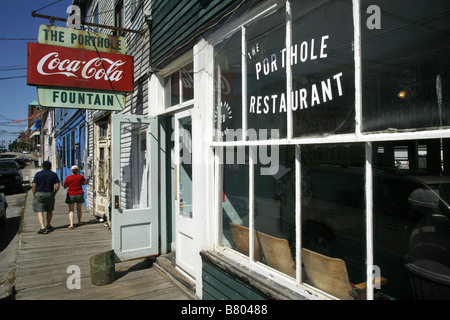 Le hublot Restaurant, Portland, Maine, USA Banque D'Images