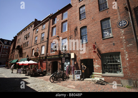 Wharf Street, le Vieux Port, Portland, Maine, USA Banque D'Images