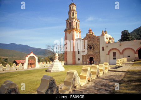 Mission Tilaco, achevé en 1762 et situé dans la région de Tilaco Queretaro Mexique, est 1 de 5 missions fondée par Frère Junipero Serra Banque D'Images