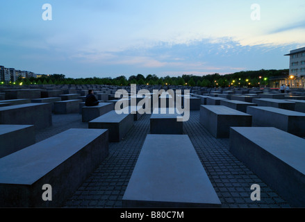 Holocaust Memorial (Mémorial aux Juifs assassinés d'Europe) à Berlin, Allemagne Banque D'Images