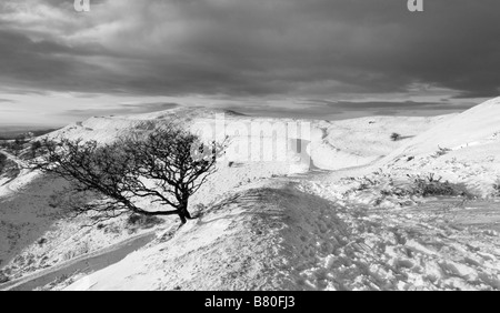 L'hiver sur les collines de Malvern, Angleterre Banque D'Images