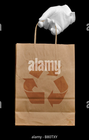 Sac shopping recyclé Banque D'Images