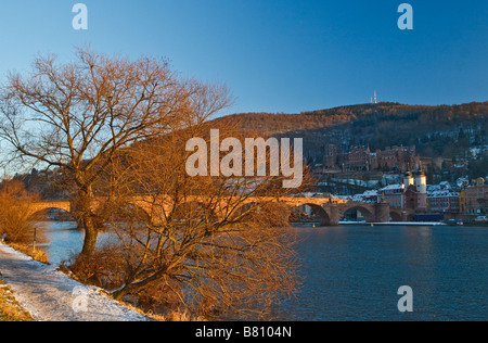 Heidelberg Allemagne en hiver Banque D'Images