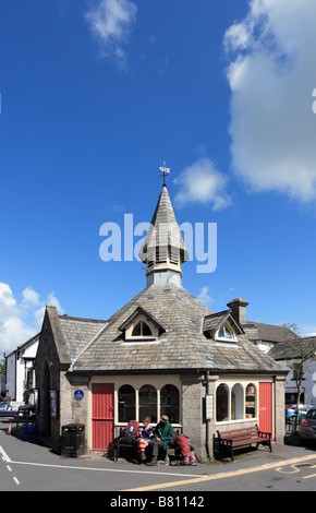 Au coin du bâtiment Chagford Devon Dartmoor Angleterre Royaume-Uni Banque D'Images