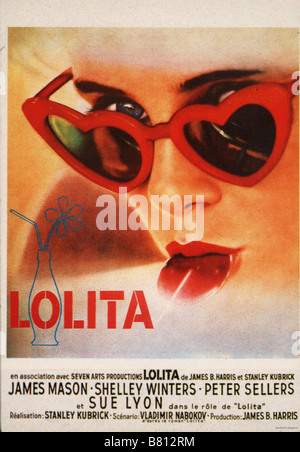 Lolita Année : 1962 USA / UK Directeur : affiche de film de Stanley Kubrick (fr) Banque D'Images