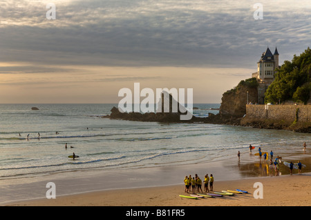 Plage de Biarritz Basques france Banque D'Images