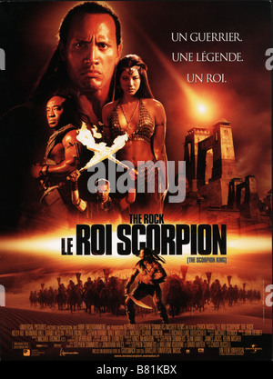 Le Roi Scorpion Année : 2002 USA / Allemagne Réalisateur : Chuck Russell Dwayne Johnson affiche de film (fr) Banque D'Images