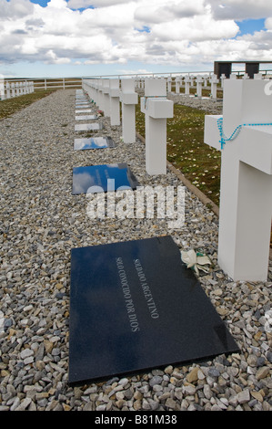 Cimetière de guerre d'Argentine, guerre des Malouines, îles Falkland 1982 Banque D'Images