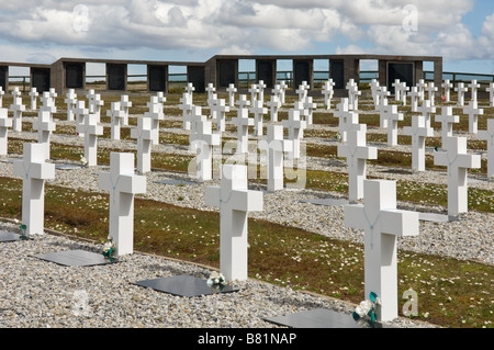 Cimetière de guerre d'Argentine, guerre des Malouines, îles Falkland 1982 Banque D'Images