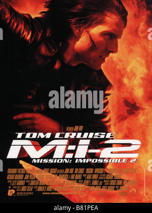 Mission : Impossible 2 Année : 2000 USA Tom Cruise Réalisateur : John Woo Film poster Banque D'Images