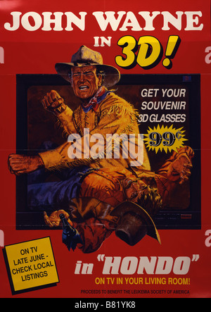 Hondo Année : 1953 USA John Wayne Réalisateur : John Farrow Movie poster Banque D'Images