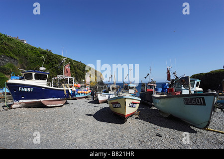 Les personnes qui visitent la péninsule de Lizard Cadgwith Cornwall England United Kingdom Banque D'Images