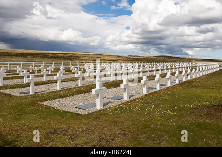 Cimetière de guerre d'Argentine, guerre des Malouines, îles Falkland 1982 Banque D'Images