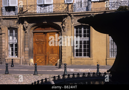 L'hôtel d'Albertas (1725), le lieu ou la place d'Albertas et Fontaine, Aix-en-Provence ou Aix en Provence, France Banque D'Images