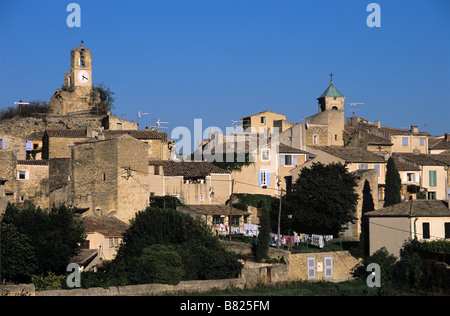 Village de Lourmarin, Luberon, Provence, France Banque D'Images