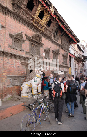 Khumari-ghar accueil du Khuari la déesse vivante dans Durbar Katmandou Banque D'Images