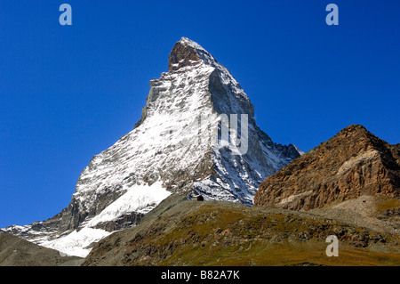 Mt Cervin, vue à l'Hoernligrat, Zermatt, Valais, Suisse Banque D'Images