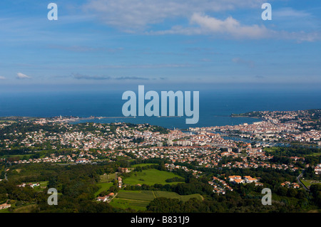 Vue aérienne de St Jean de Luz Banque D'Images