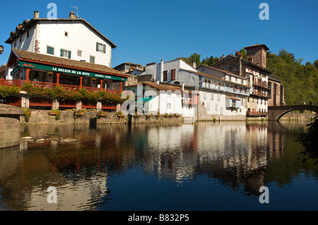 Saint Jean Pied de Port village France Banque D'Images