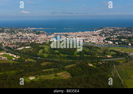 Vue aérienne de St Jean de Luz Banque D'Images