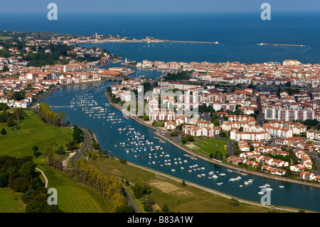 Vue aérienne de St Jean de Luz Banque D'Images