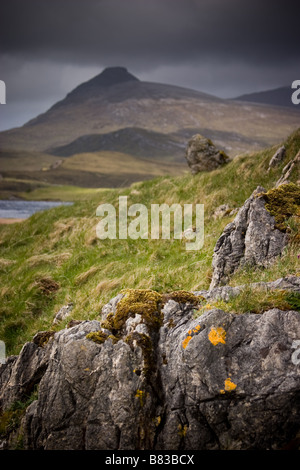 Château Ardvreck Quinag et Loch Assynt Wester Ross Highlands Ecosse Banque D'Images