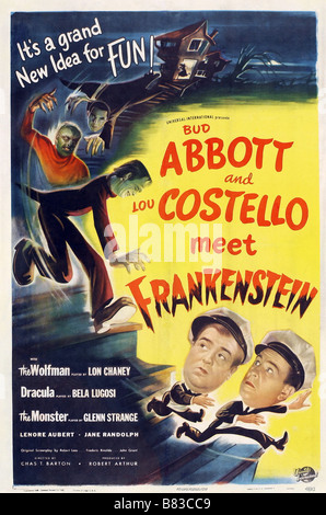 Deux nigauds contre Frankenstein Bud Abbott Lou Costello Rencontrez Frankenstein (1948) USA Bud Abbott , Lou Costello , Affiche Poster Réalisateur : Charles Barton Banque D'Images