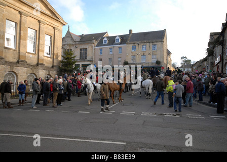 Boxing Day Rencontrez des Heythrop Hunt Chipping Norton Oxfordshire Banque D'Images