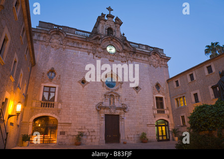 Monastère de Lluc, nuit, Mallorca, Espagne Banque D'Images