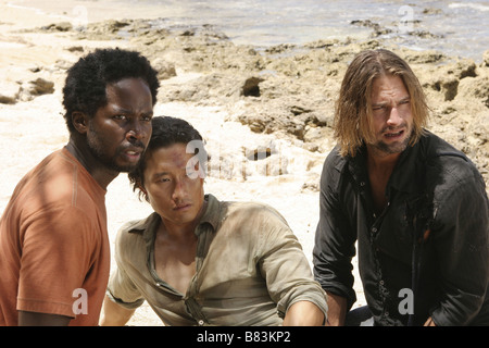 Perdu séries télé 2004 - 2010 - USA 2005 Saison 01, épisode 23 - exode : Partie 1 Réalisateur : Jack Bender, Josh Holloway, Daniel Dae Kim, Harold Perrineau Banque D'Images