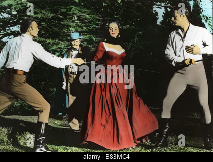 Sur le duel Duel du Mississippi sur le Mississippi (1955) USA Lex Barker, Patricia Medina, Warren Stevens Réalisateur : William Castle Banque D'Images