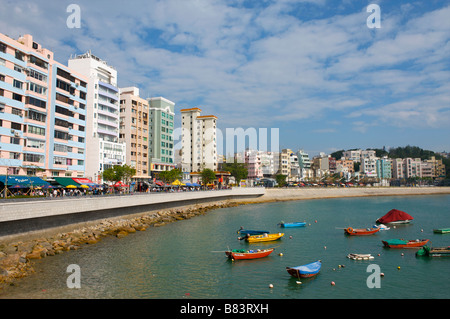 Promenade bay village et bloc d'appartement appartements Stanley Bay Hong Kong Chine Banque D'Images