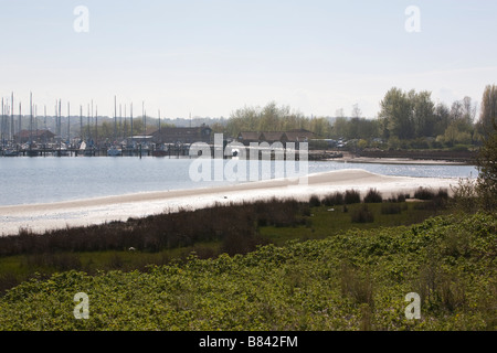 Vue sur le port 'Heilgenhafen» (Schleswig Holstein, Allemagne). Banque D'Images