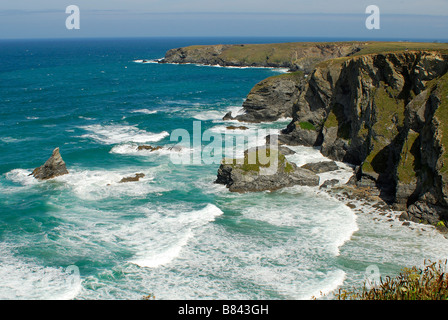 Bedruthan steps Cornwall UK Banque D'Images