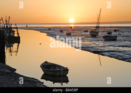 Leigh on Sea au lever du soleil, UK Banque D'Images