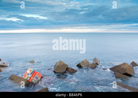 La digue de Socoa Pays Basque France Banque D'Images